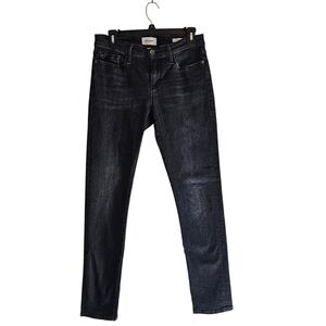 Frame Le Garcon Straight Leg Black Denim Jeans 26 Preowned